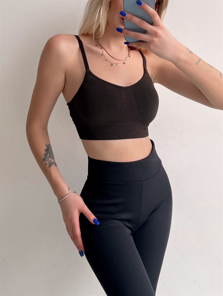 İnce Askılı Destekli Mayra Kadın Haki Bralet 22Y000051