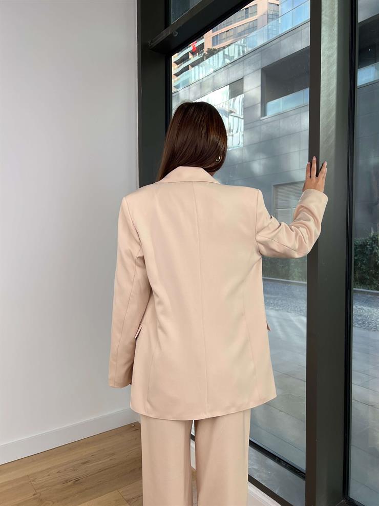 Oversize Jasiel Kadın Taş Blazer Ceket 24k216