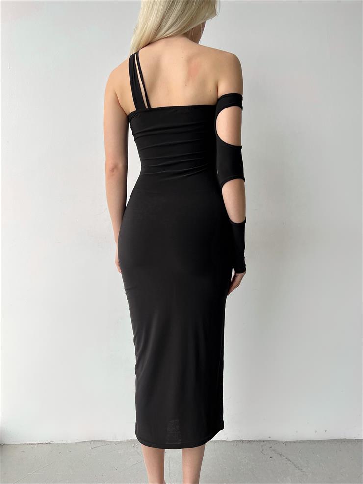 Çapraz Askılı Kol Detaylı Joseph Kadın Siyah Elbise 23Y000226