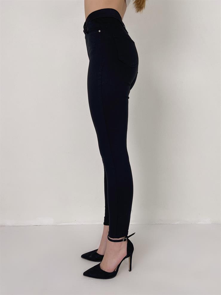 Yüksek Bel Karin Kadın Siyah Dar Paça Jean 23K000390