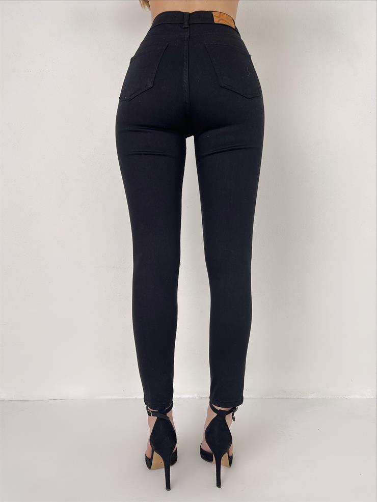 Yüksek Bel Karin Kadın Siyah Dar Paça Jean 23K000390