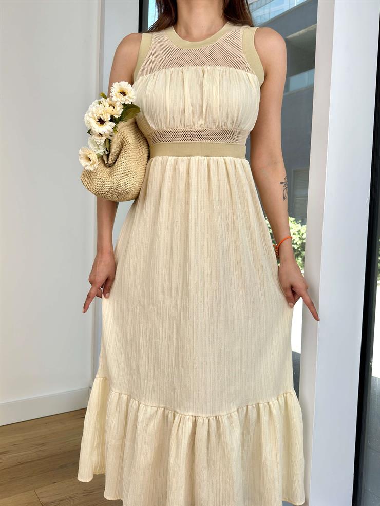 Kolsuz File Detaylı Kylin Kadın Taş Elbise 24Y669