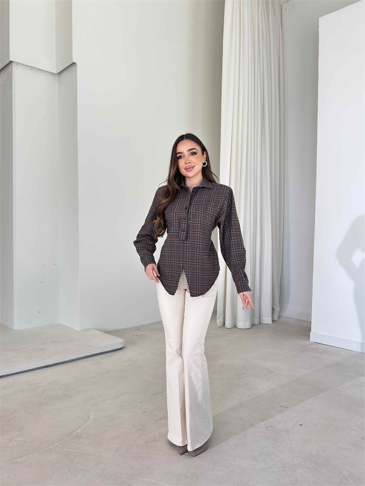 İspanyol Paça Merlen Bej Kadın Kot Pantolon 26Y059