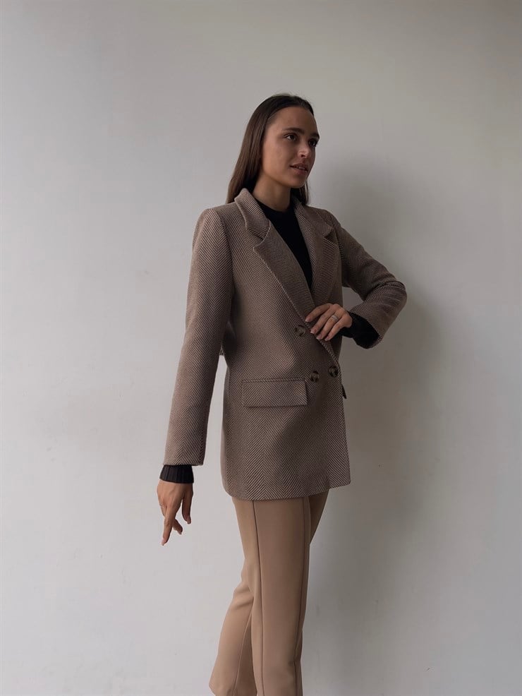 Önü Düğme Kapamalı Armando Kadın Taş Ceket 23K000126