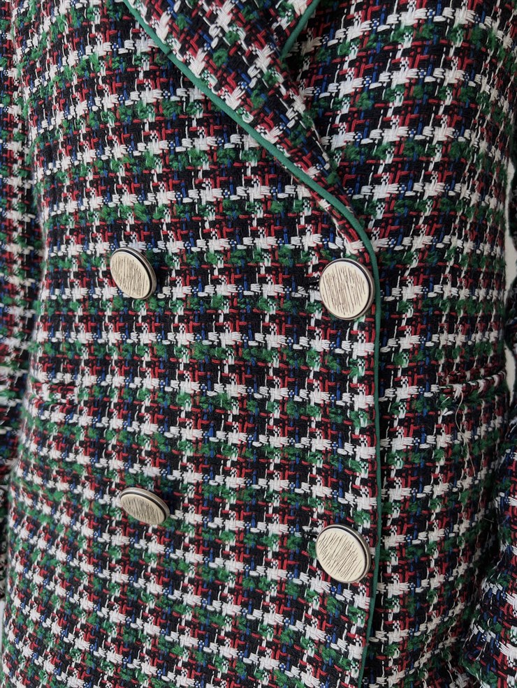 Önü Düğme Kapamalı Muiris Kadın Yeşil Biyeli Tüvit Ceket 23K000082