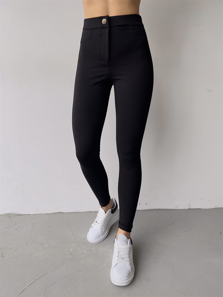 Yüksek Bel Palmiro Kadın Siyah Pantolon 23K000240