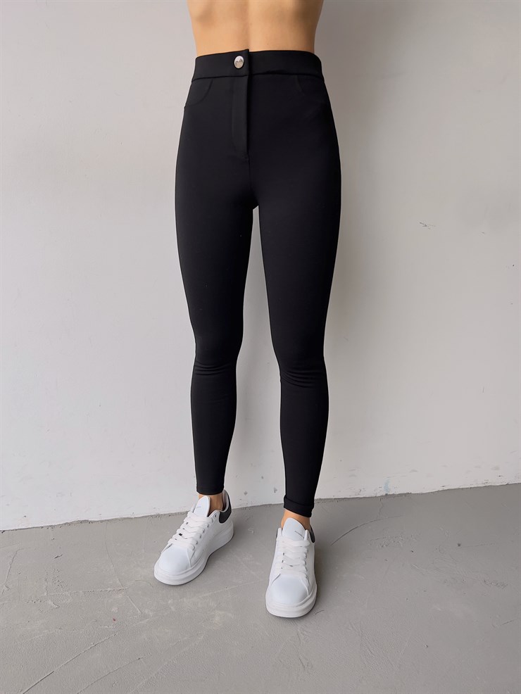 Yüksek Bel Palmiro Kadın Siyah Pantolon 23K000240