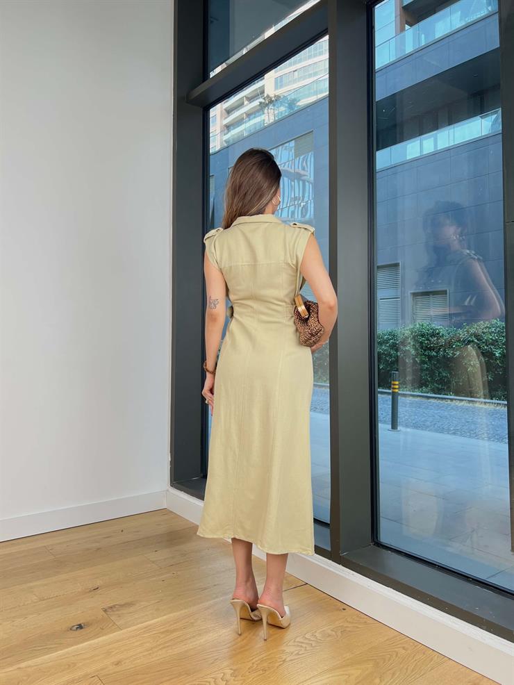 Düğme Kapamalı Kolsuz Pento Çağla Kadın Elise 25Y461