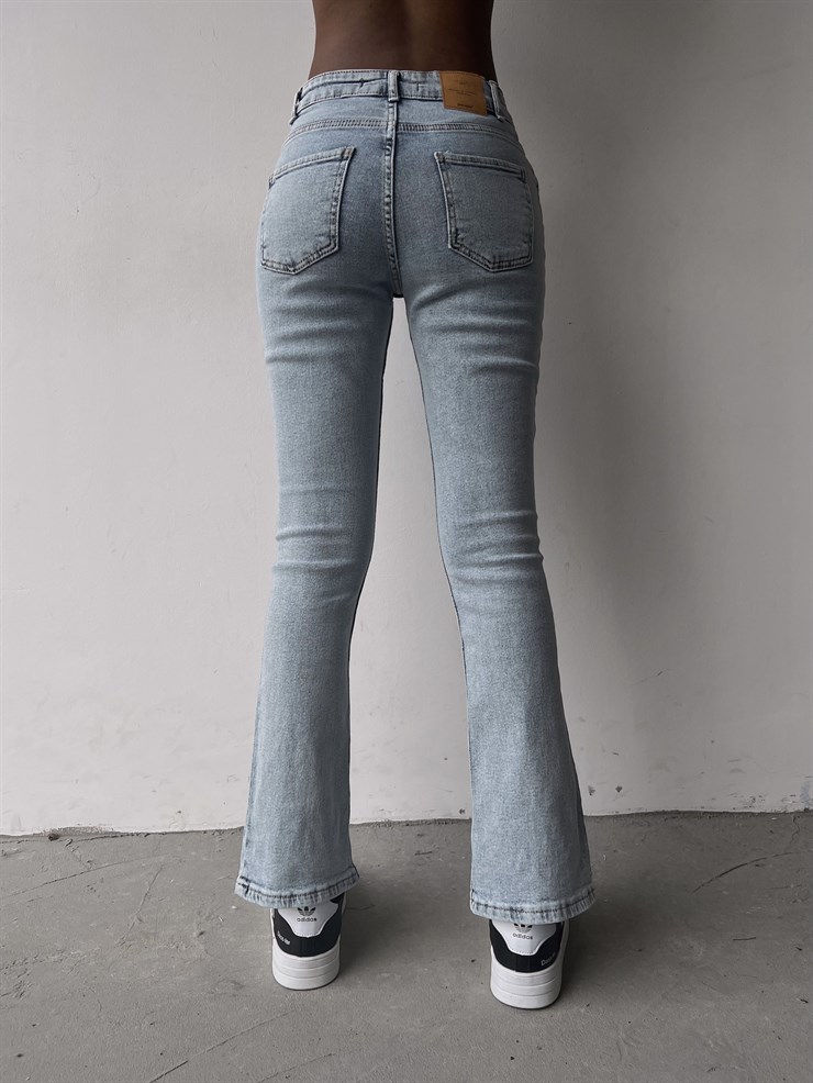 Ön Yırtmaç Detay Reece Kadın Yüksel Bel Mavi Jean 22Y000246