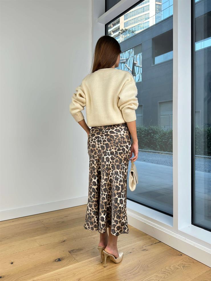 Yüksek Bel Rihard Kadın Renkli Etek 25K041