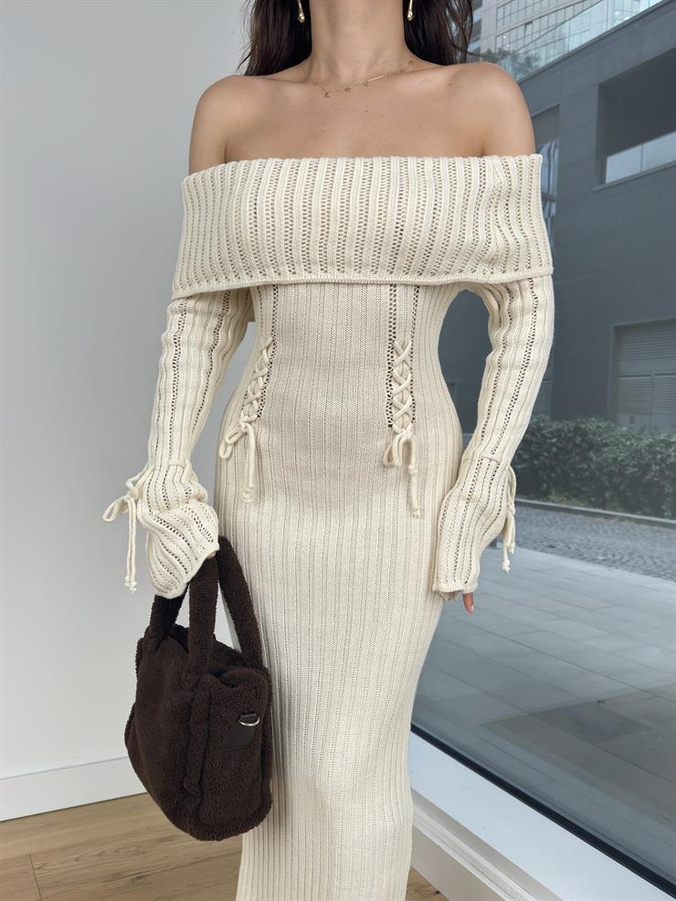 Madonna Yaka Bağlama Detaylı Rokas Taş Kadın Elbise 25K325