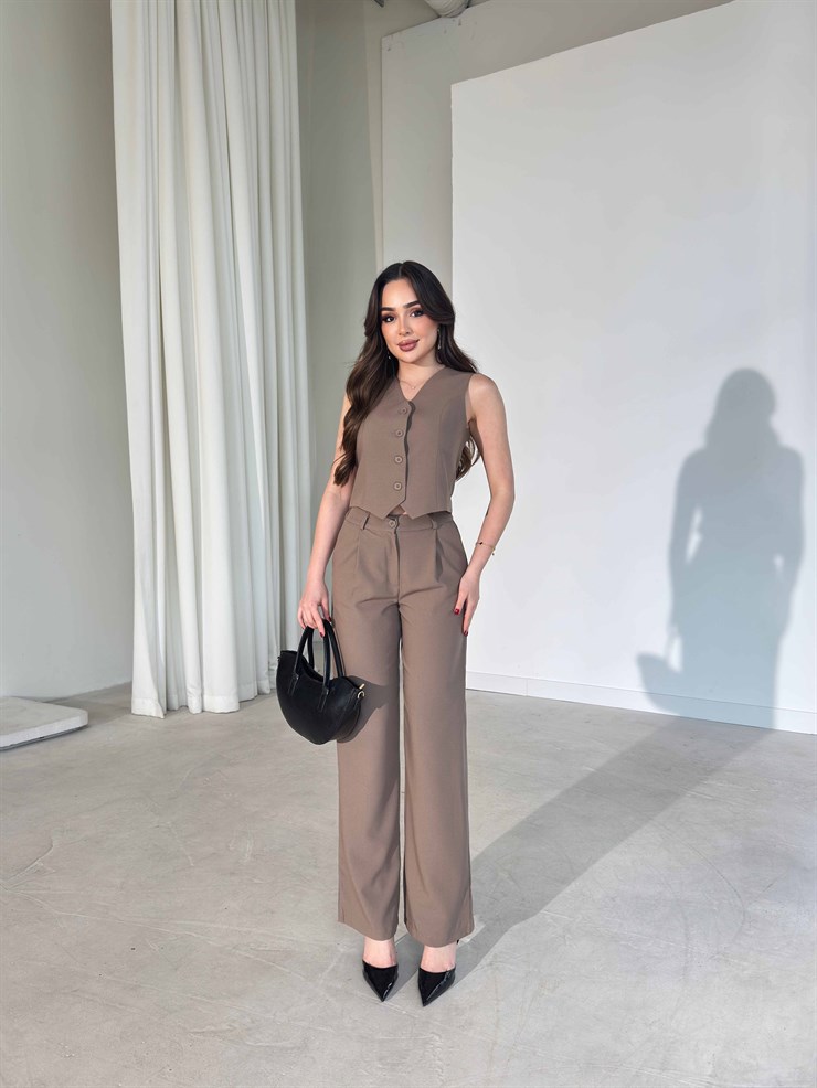Yelekli Vizon İkili Sarah Kadın Takım 26Y193