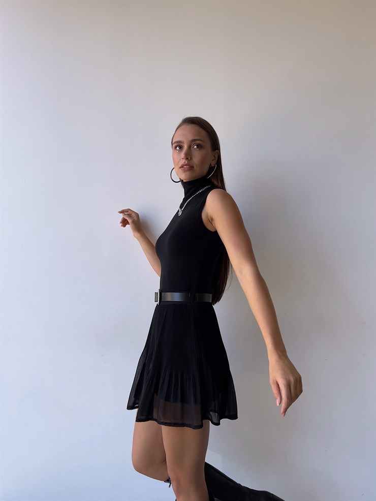 Yüksek Bel Shea Kadın Tül Siyah Etek 23K000180