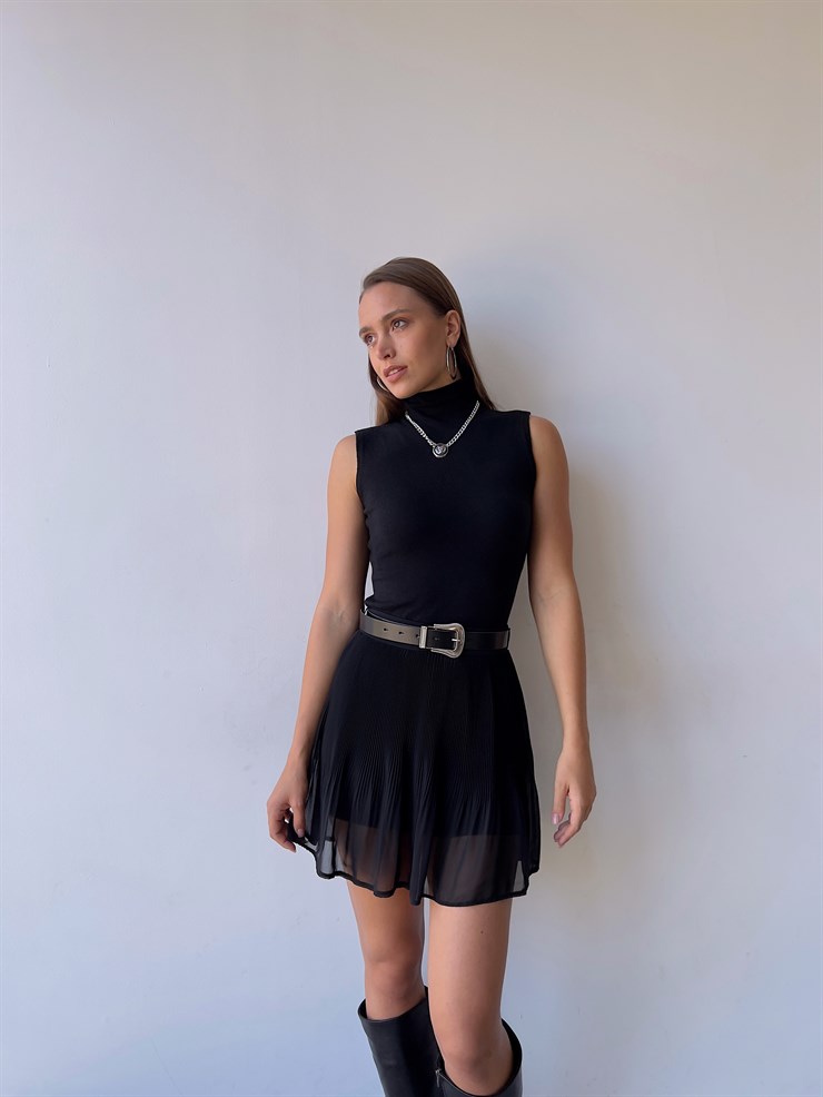 Yüksek Bel Shea Kadın Tül Siyah Etek 23K000180