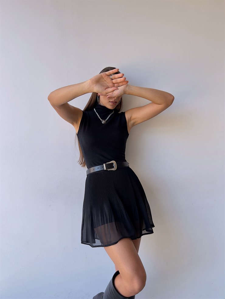 Yüksek Bel Shea Kadın Tül Siyah Etek 23K000180