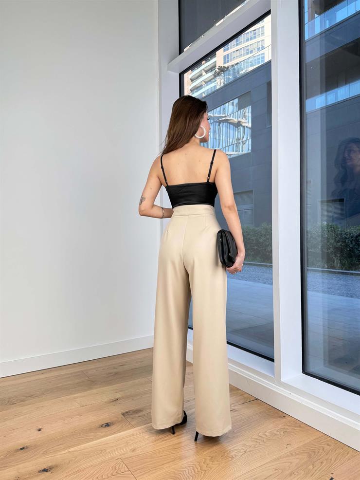 Yüksek Bel Pens Detaylı Stan Kadın Taş Palazzo Pantolon 24Y363