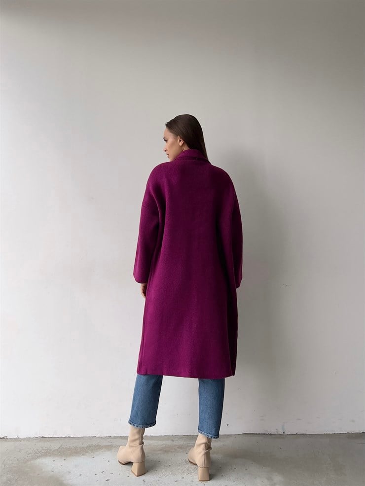 Uzun Triko Christopher Kadın Fuşya Hırka 23K000135