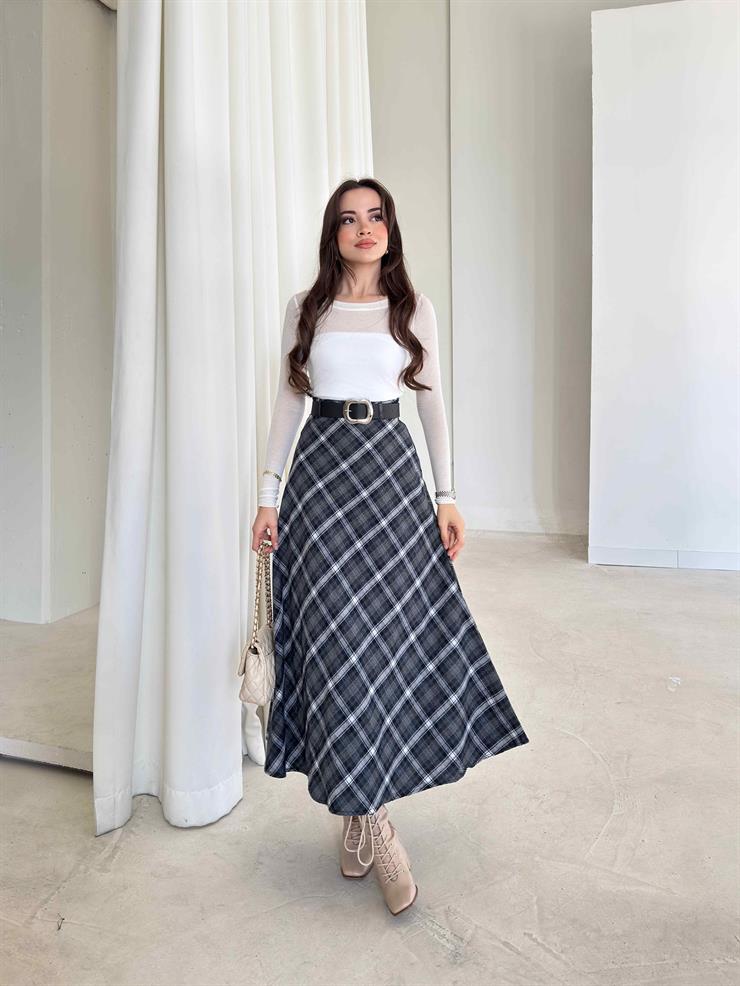 Transparan Uzun Kol Yaka Bantlı Ekru Kadın Bluz 26K383