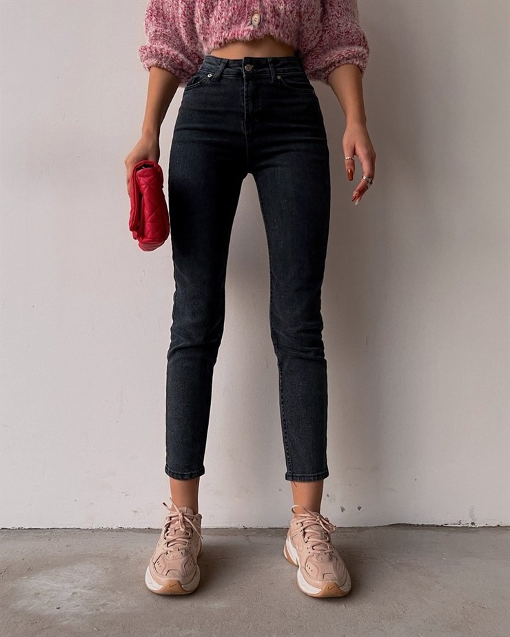 Yüksek Bel Yıkamalı Skinny Jenna Kadın Lacivert Jean 22K000338