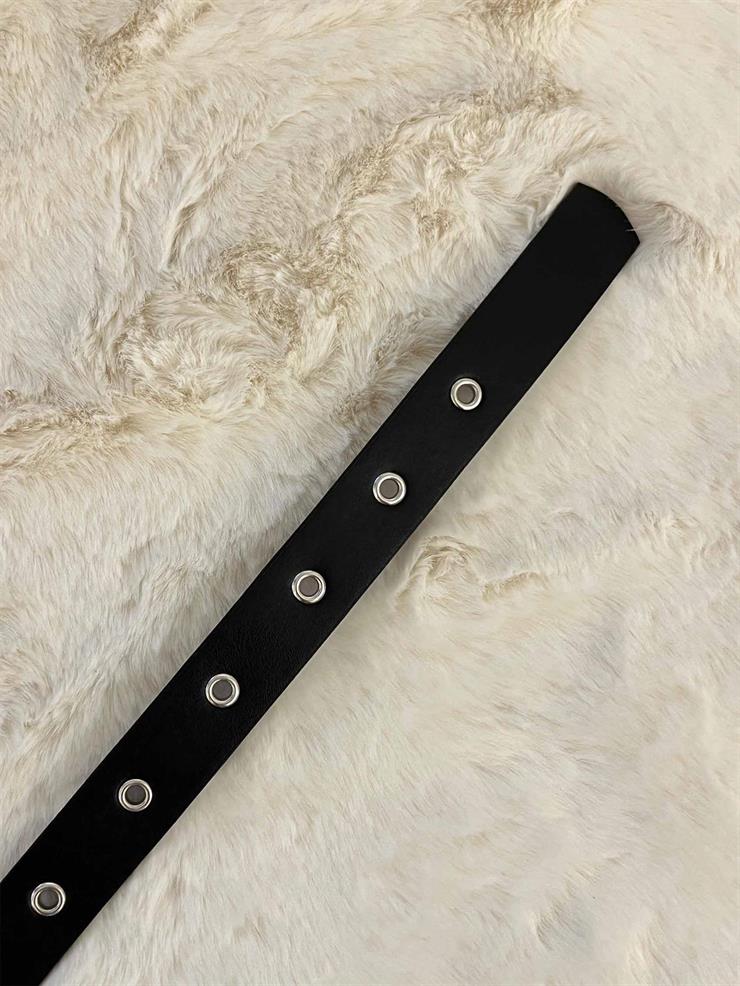 Zincirili Zokalı Orta Kadın Siyah Kemer 23Y000630