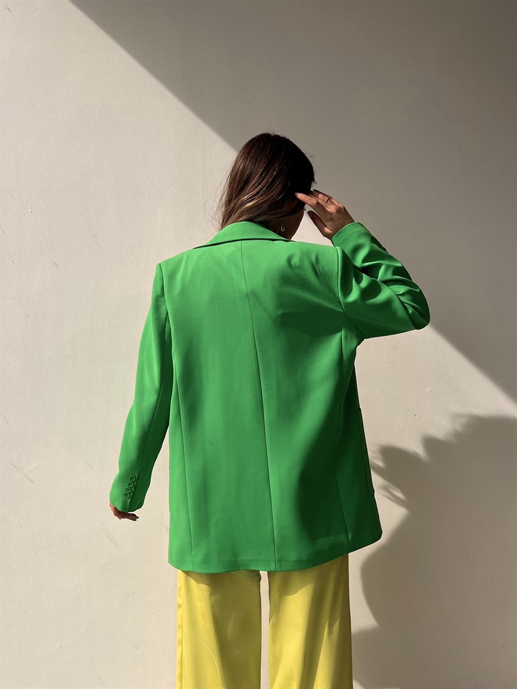 Büyük Cepli Josephine Kadın Yeşil Blazer Ceket 22Y000087