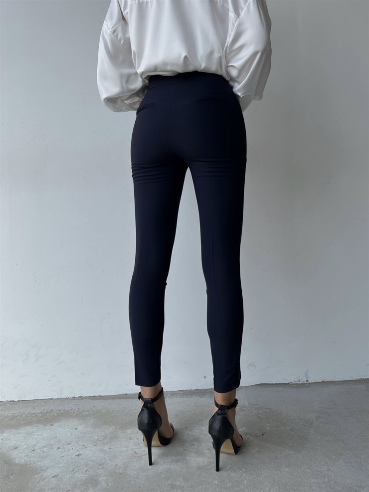Klasik Yüksek Bel Sarah Kadın Lacivert Pantolon 22Y000056