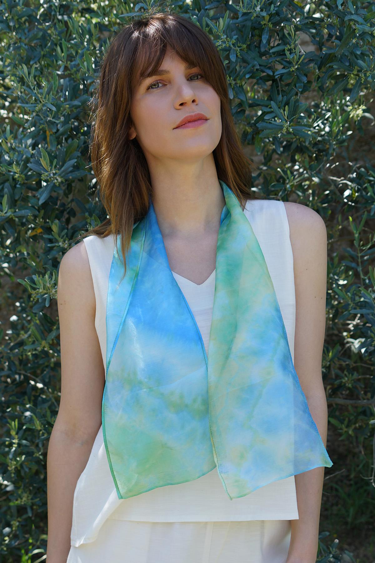 %100 İpek Small Fular Batik - Doğadan