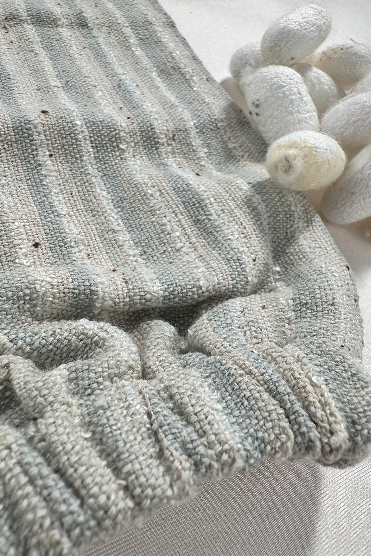 Özel Tasarım %100 Barış İpeği-Peace Silk El Dokuma Saf İpek Kese EDIK106