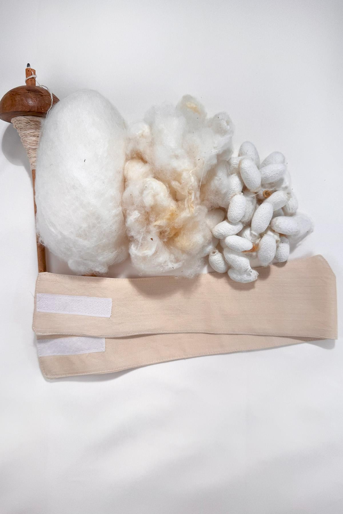 Özel Tasarım  %100 Saf İpek El Dokuması Uyku Göz Bandı- Barış İpeği/Peace Silk