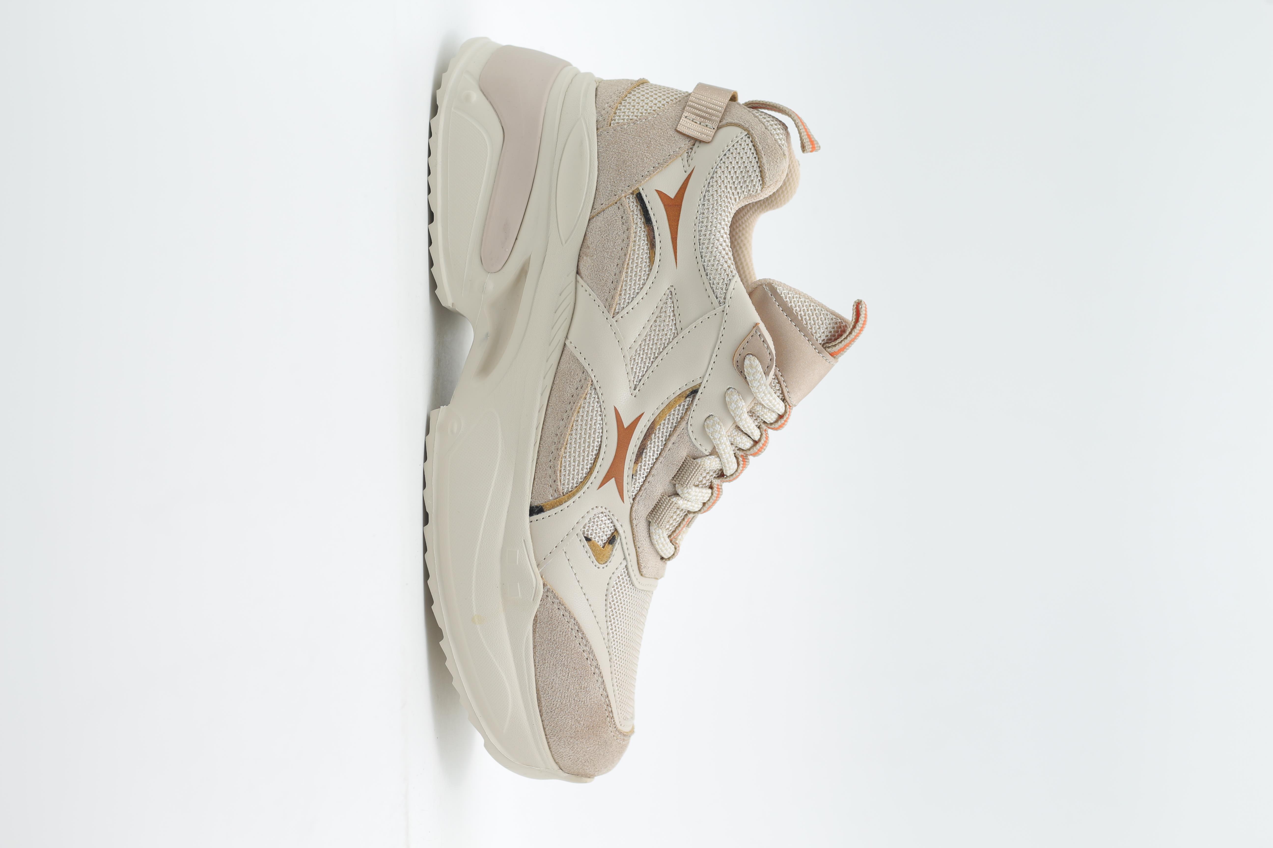 MASİSMASİS GARİS BEJ LEOPAR SNEAKER
