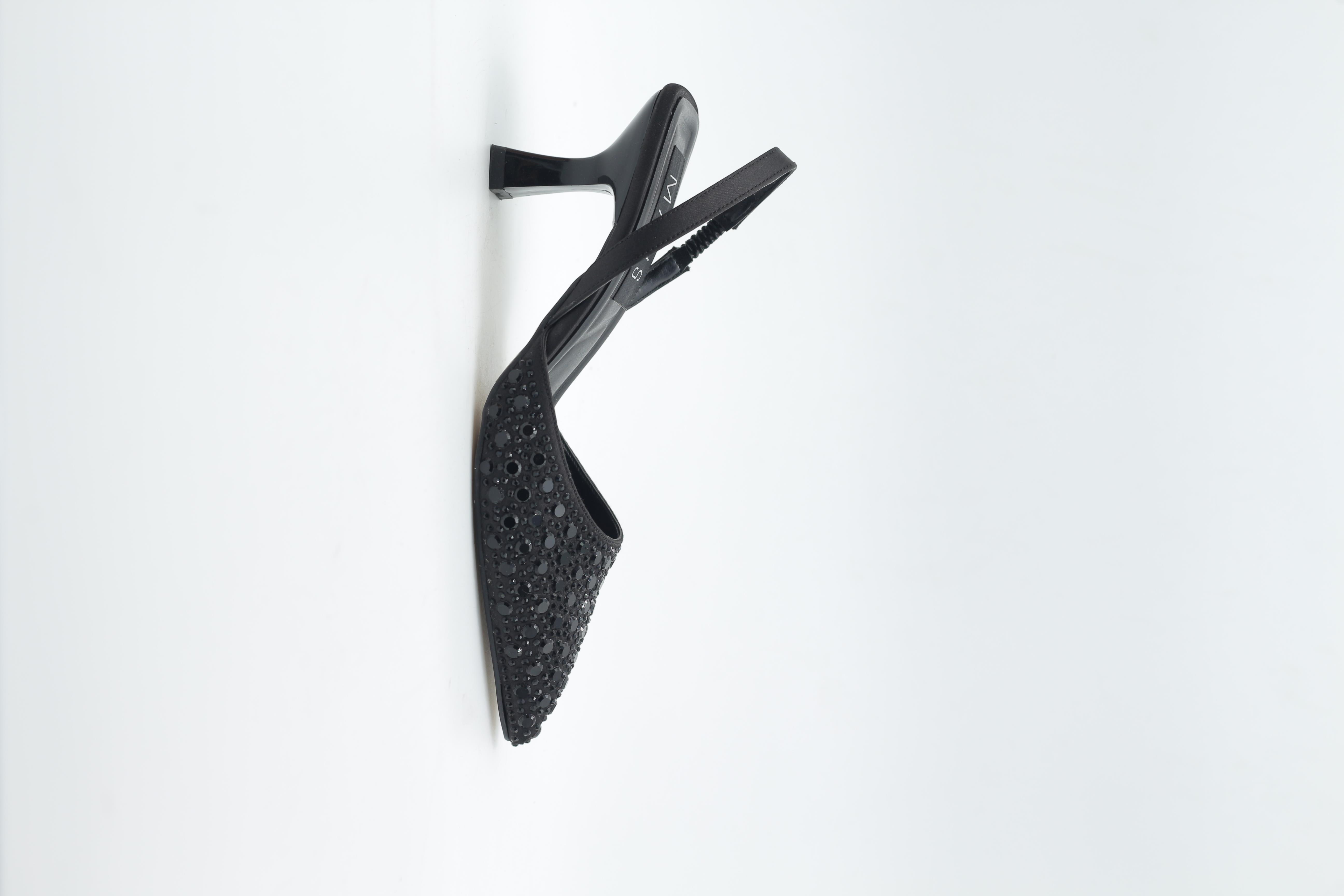 MASİSMASİS İNTA SİYAH TAŞLI ABİYE STİLETTO