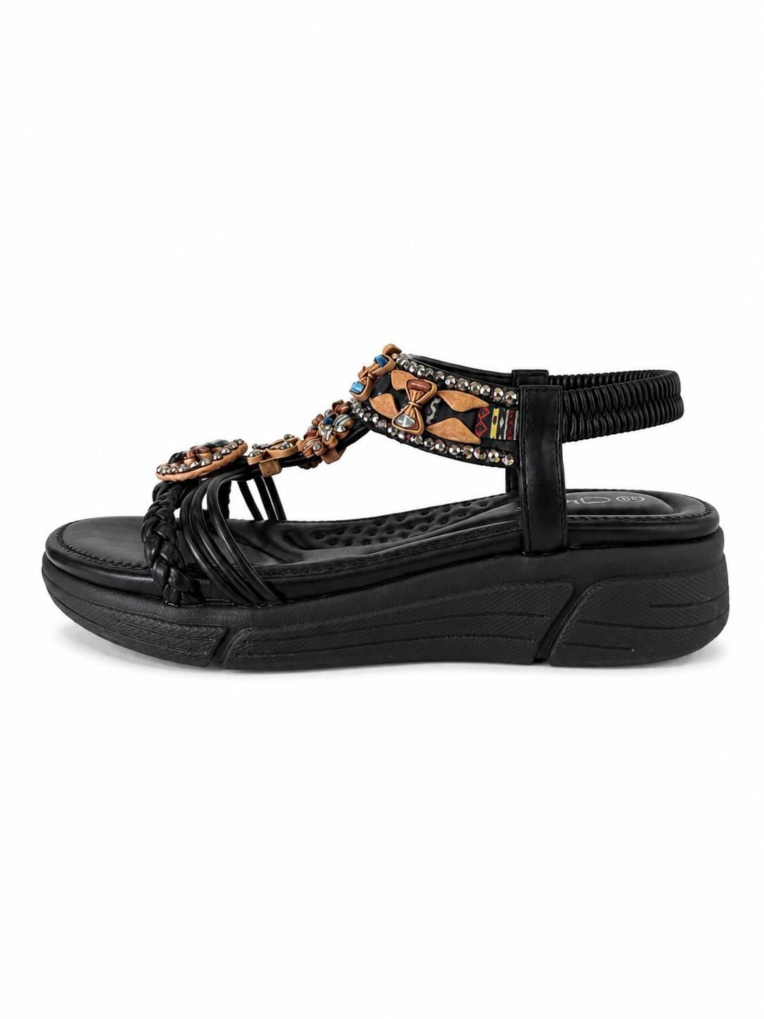 MASİSMASİS RASSE SİYAH BONCUKLU SANDALET