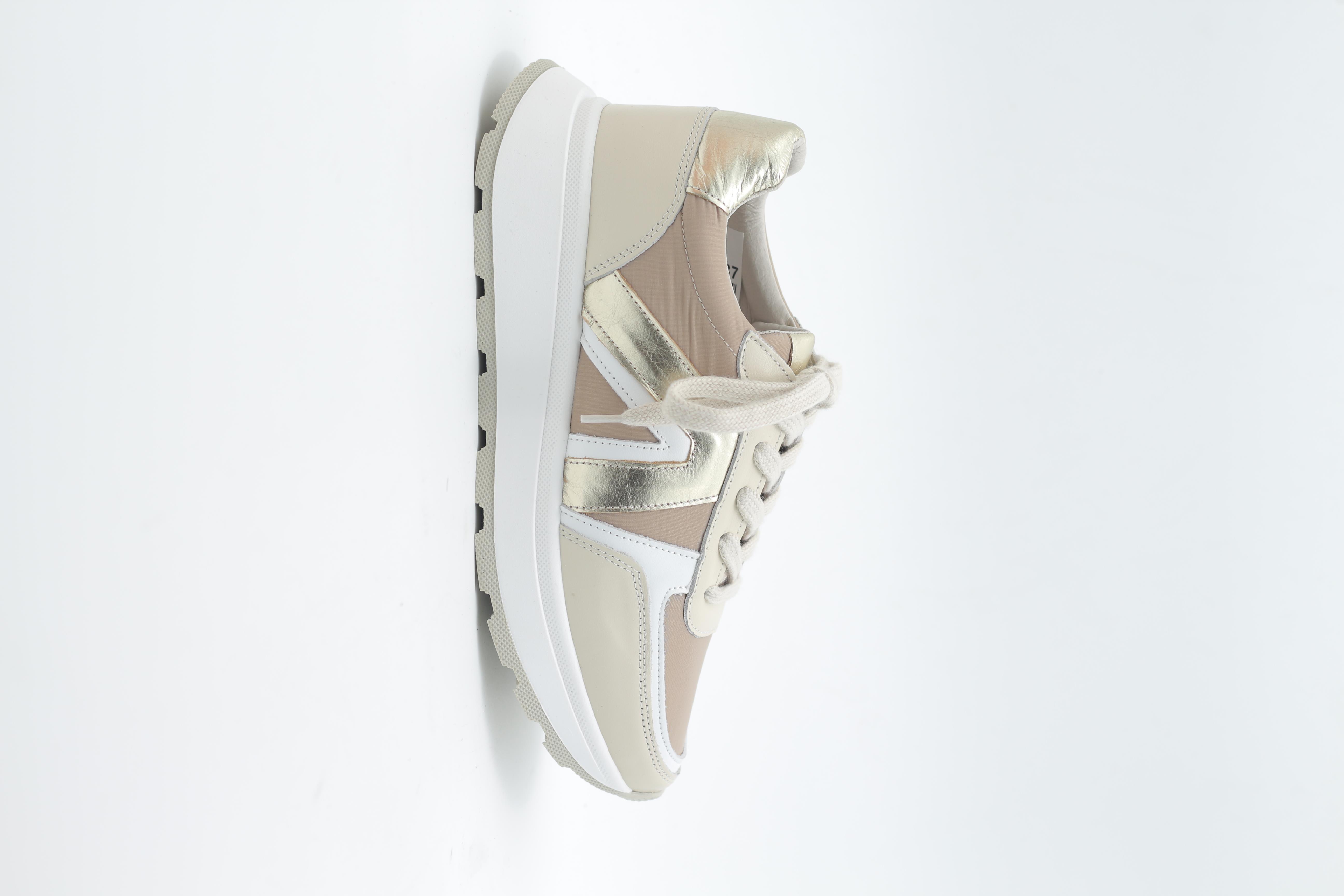 MASİSMASİS RENAVİ GERÇEK BEJ SİYAH SNEAKER 
