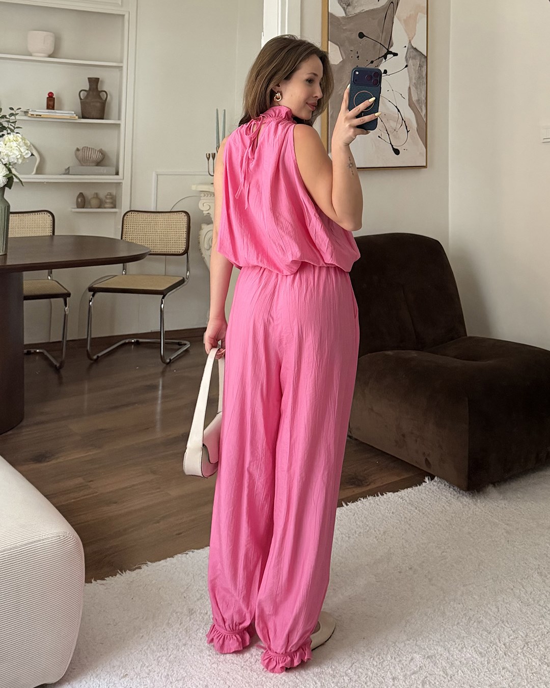Athena Pembe Bluz Pantolon Takım