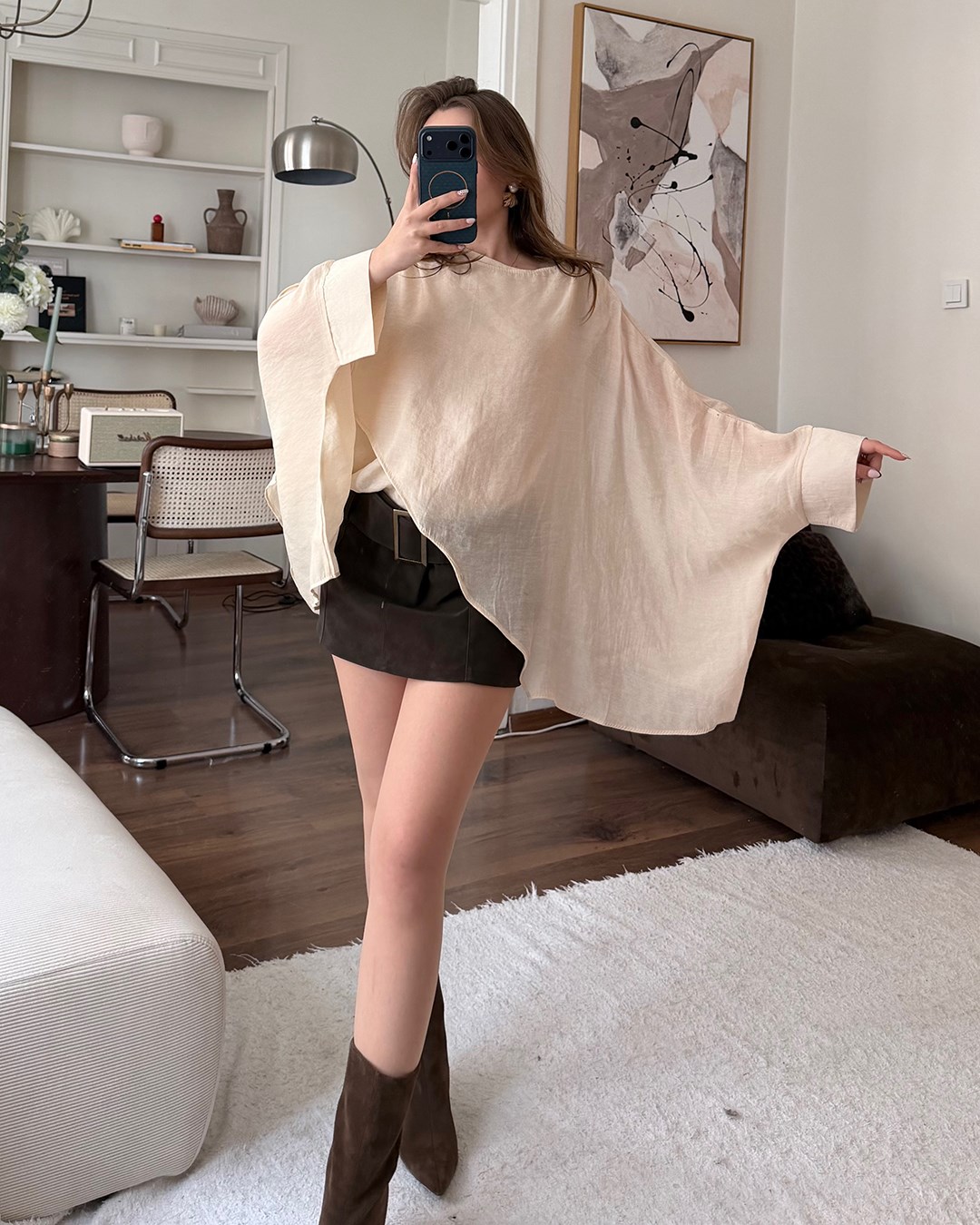 Bohem Bej Şifon Bluz