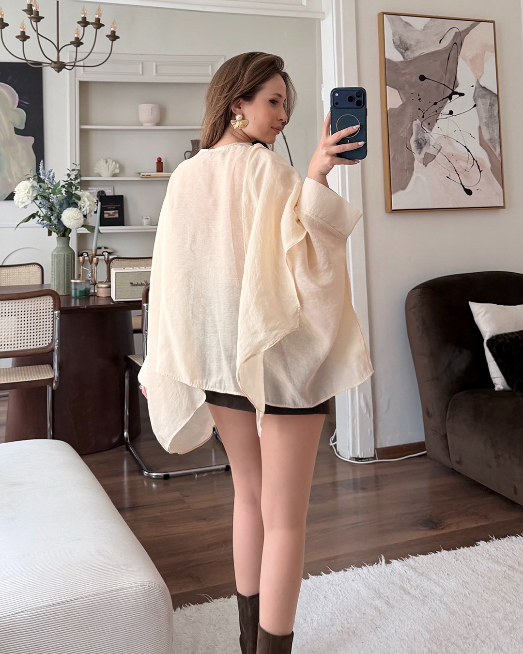 Bohem Bej Şifon Bluz