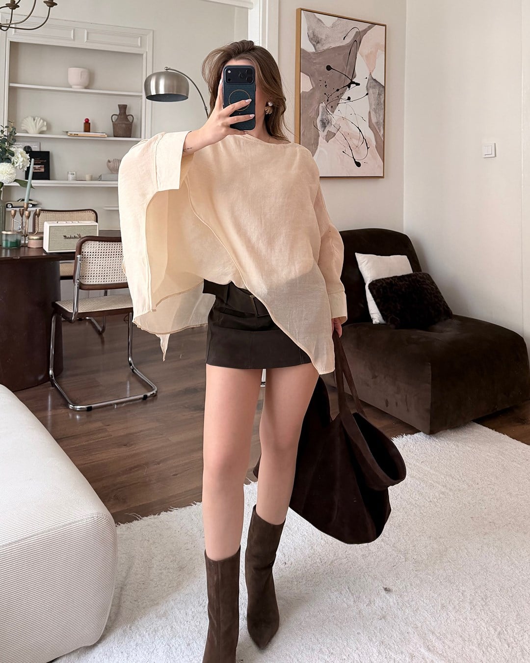 Bohem Bej Şifon Bluz