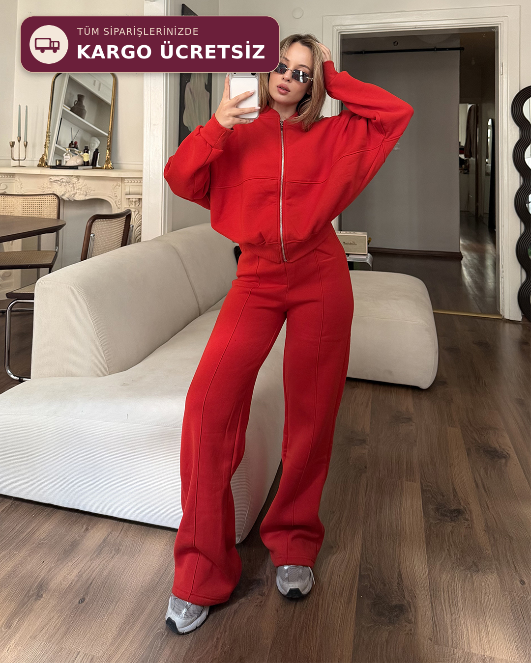 Bounce Kırmızı Eşofman Takımı