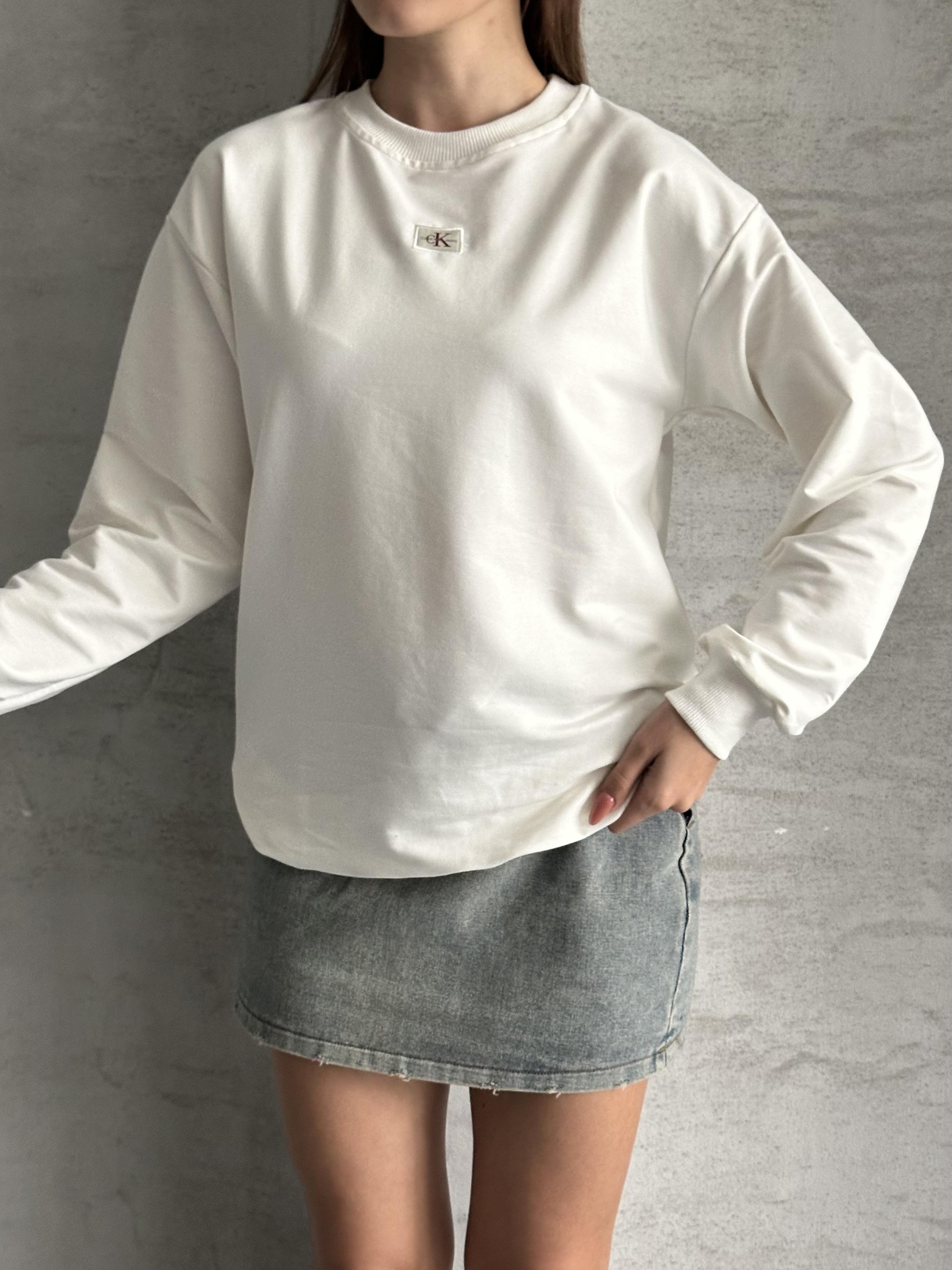 Ceka Unisex Beyaz Sweatshirt