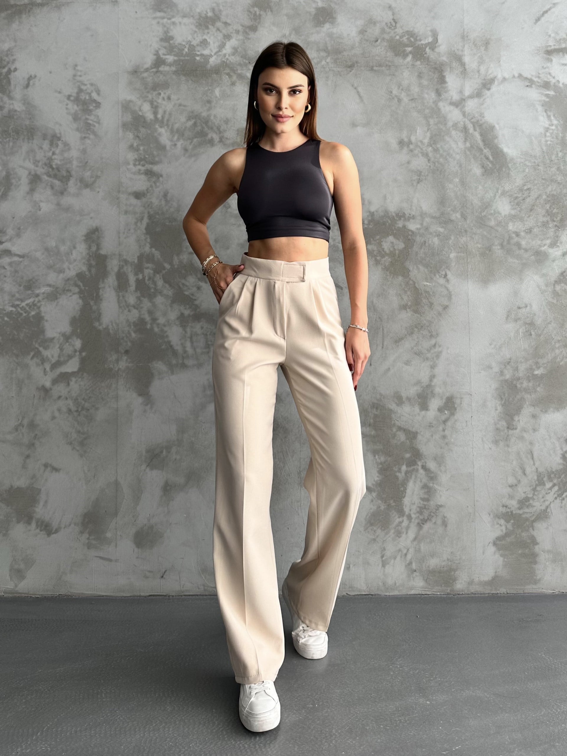 Cırtlı Taş Palazzo Pantolon