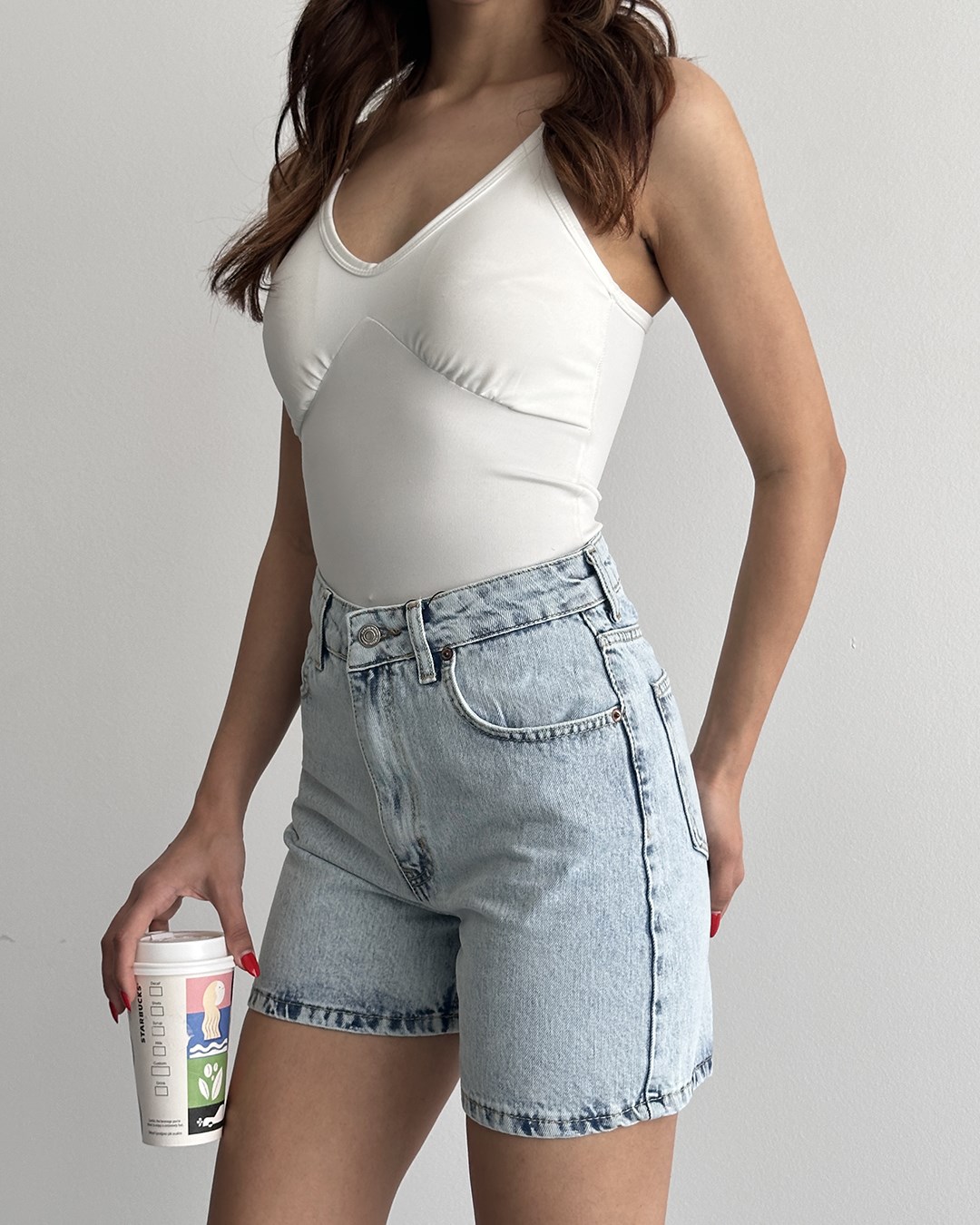 City Boy Denim Buz Mavi Şort