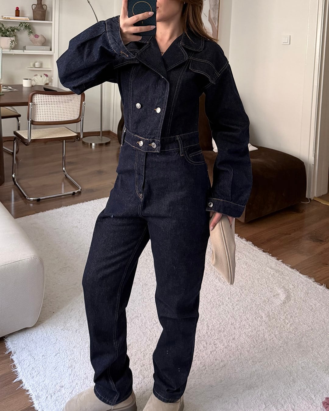 Lacivert Denim Jean Tulum