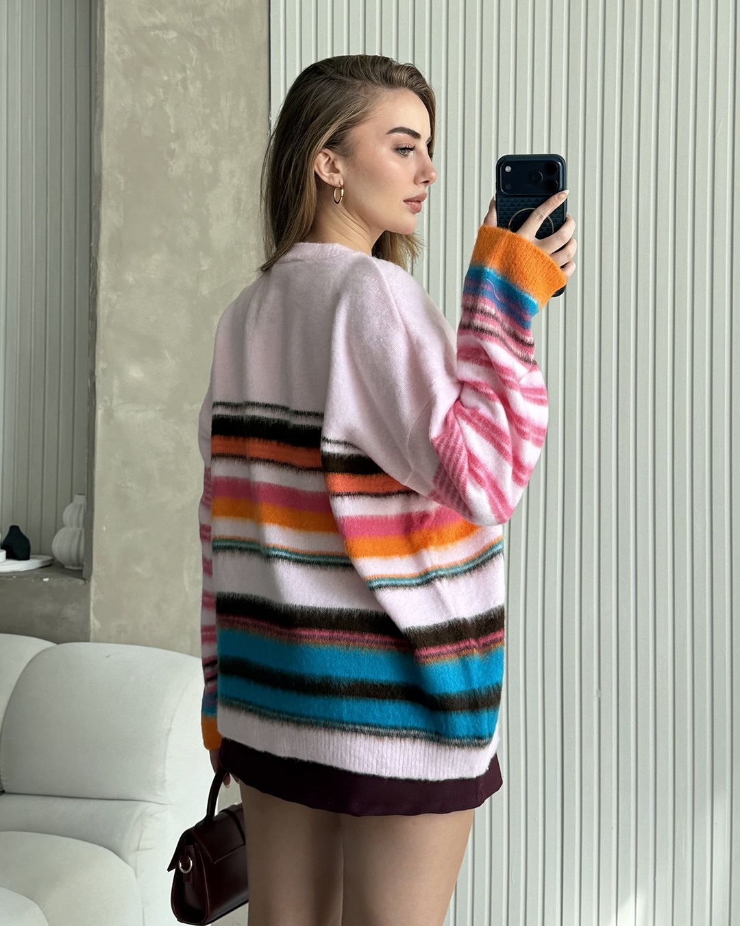 Paloma Renkli Çizgili Hırka