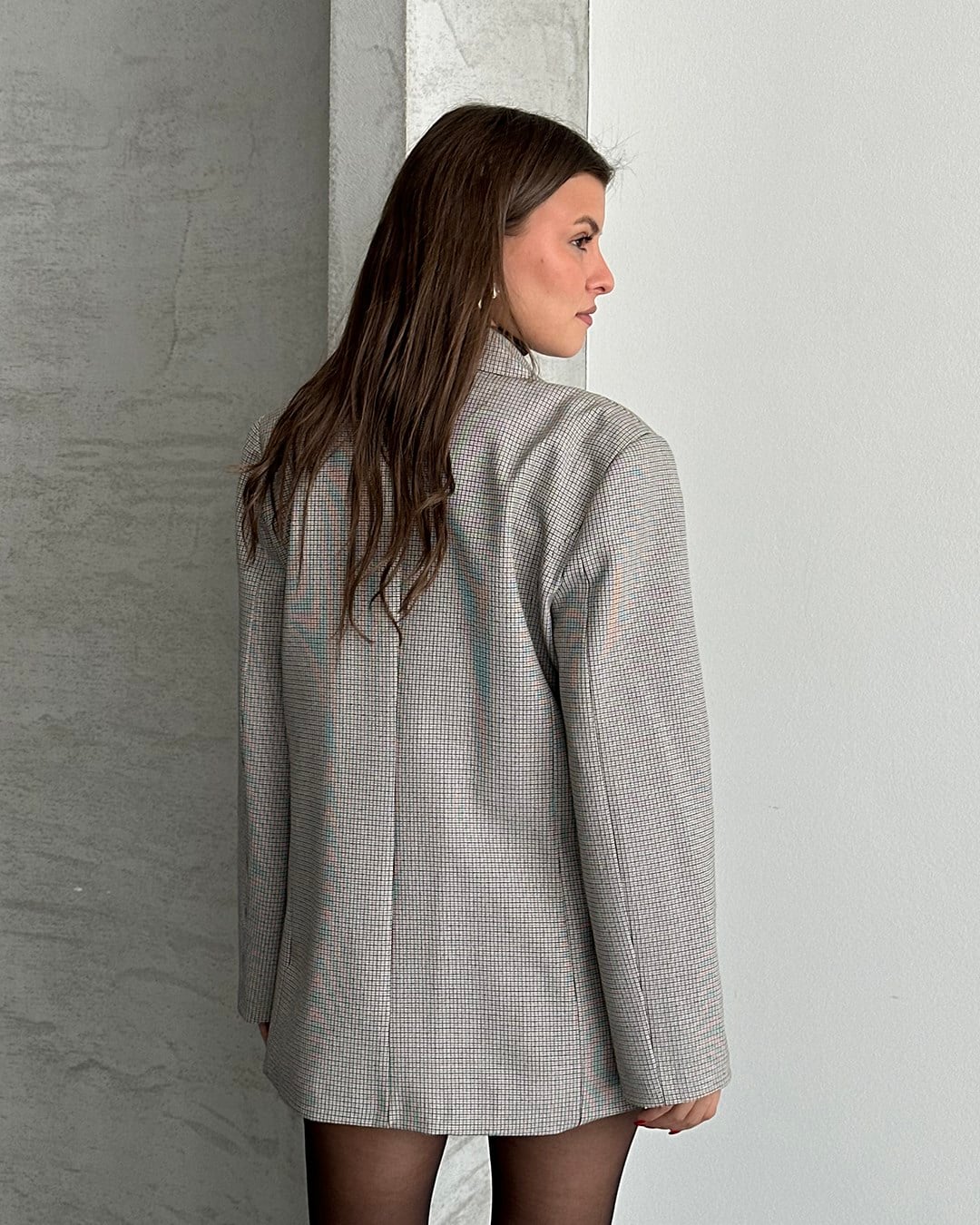 Pötikareli Oversize Blazer Ceket