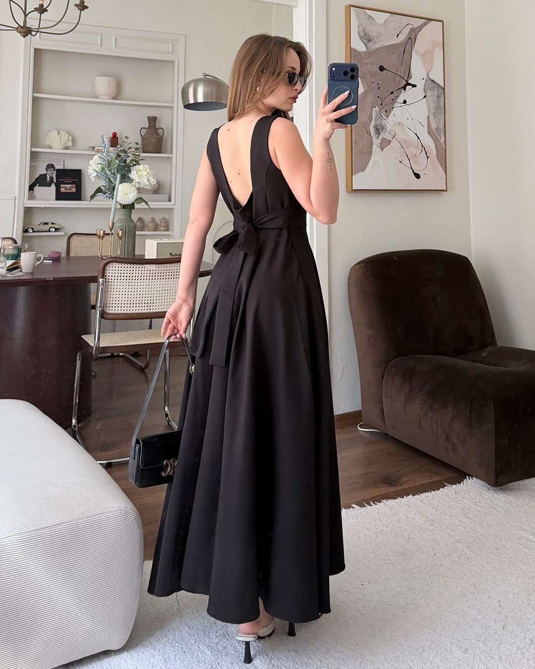 Siyah Helen Maxi Elbise