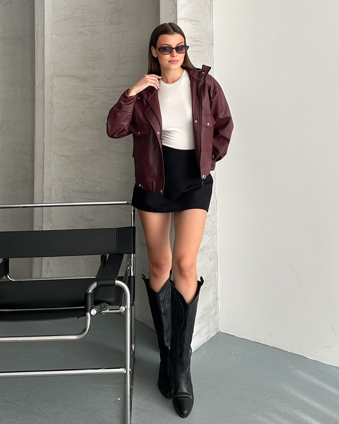 Spx Bordo Deri Ceket