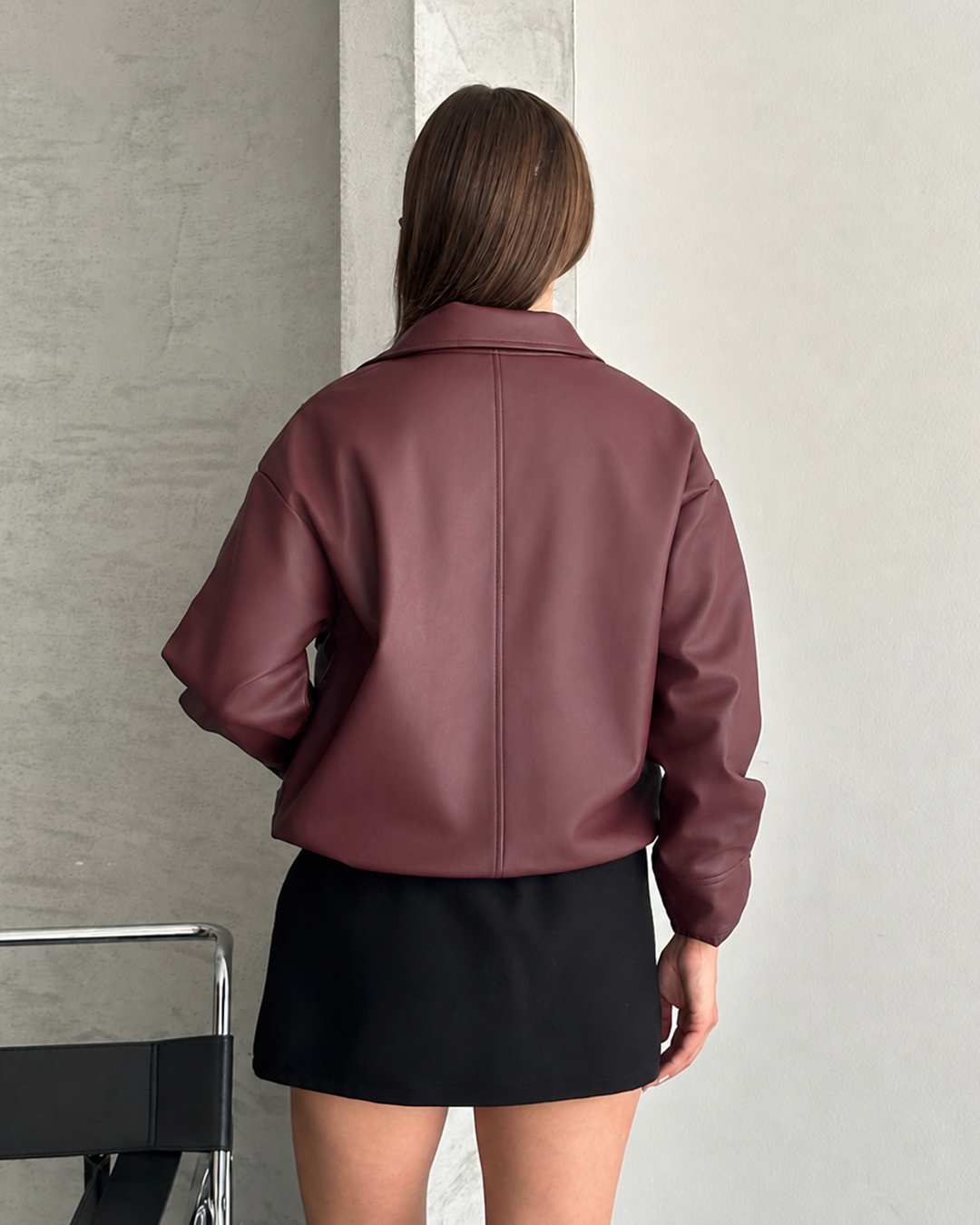 Spx Bordo Deri Ceket