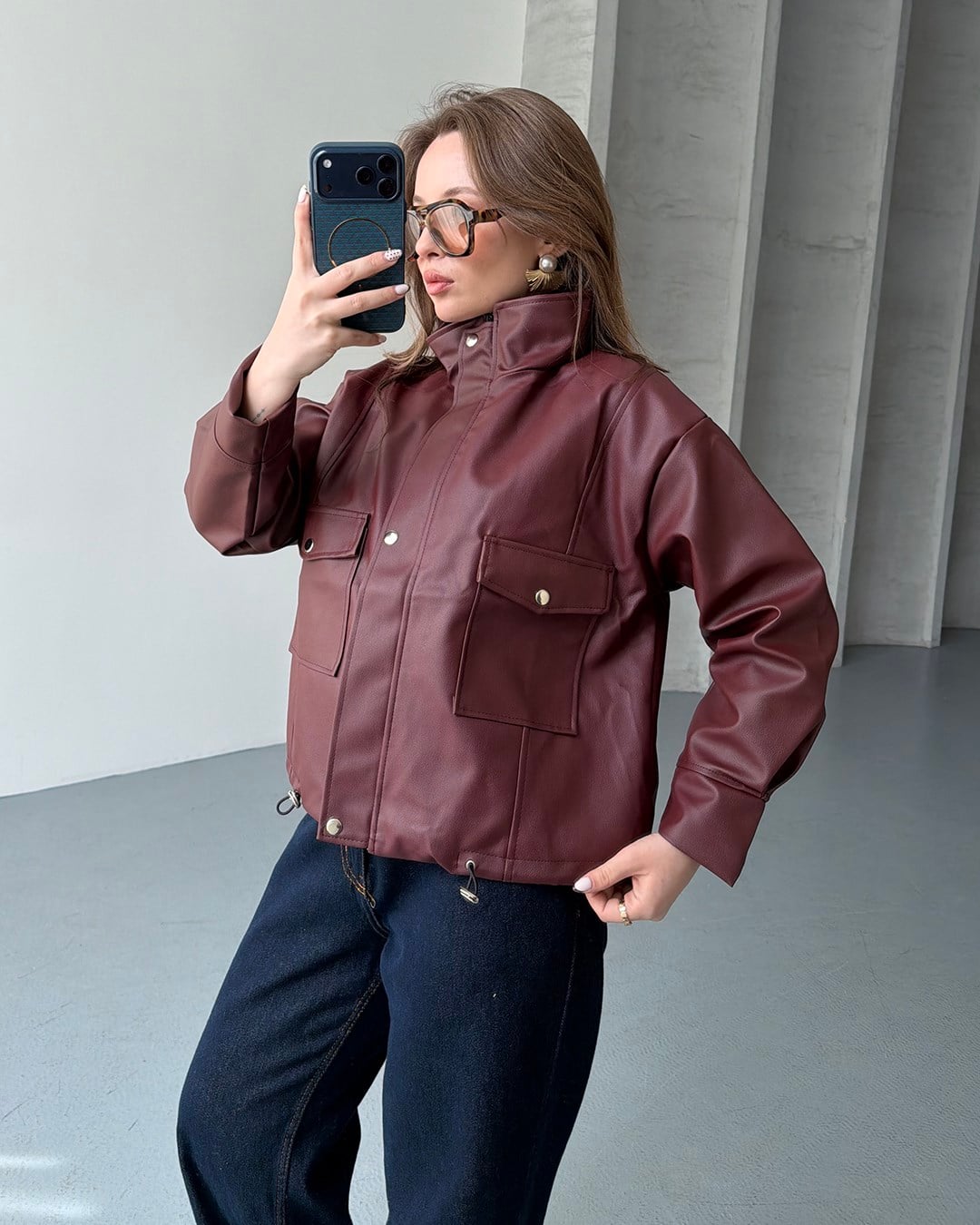 Spx Bordo Deri Ceket