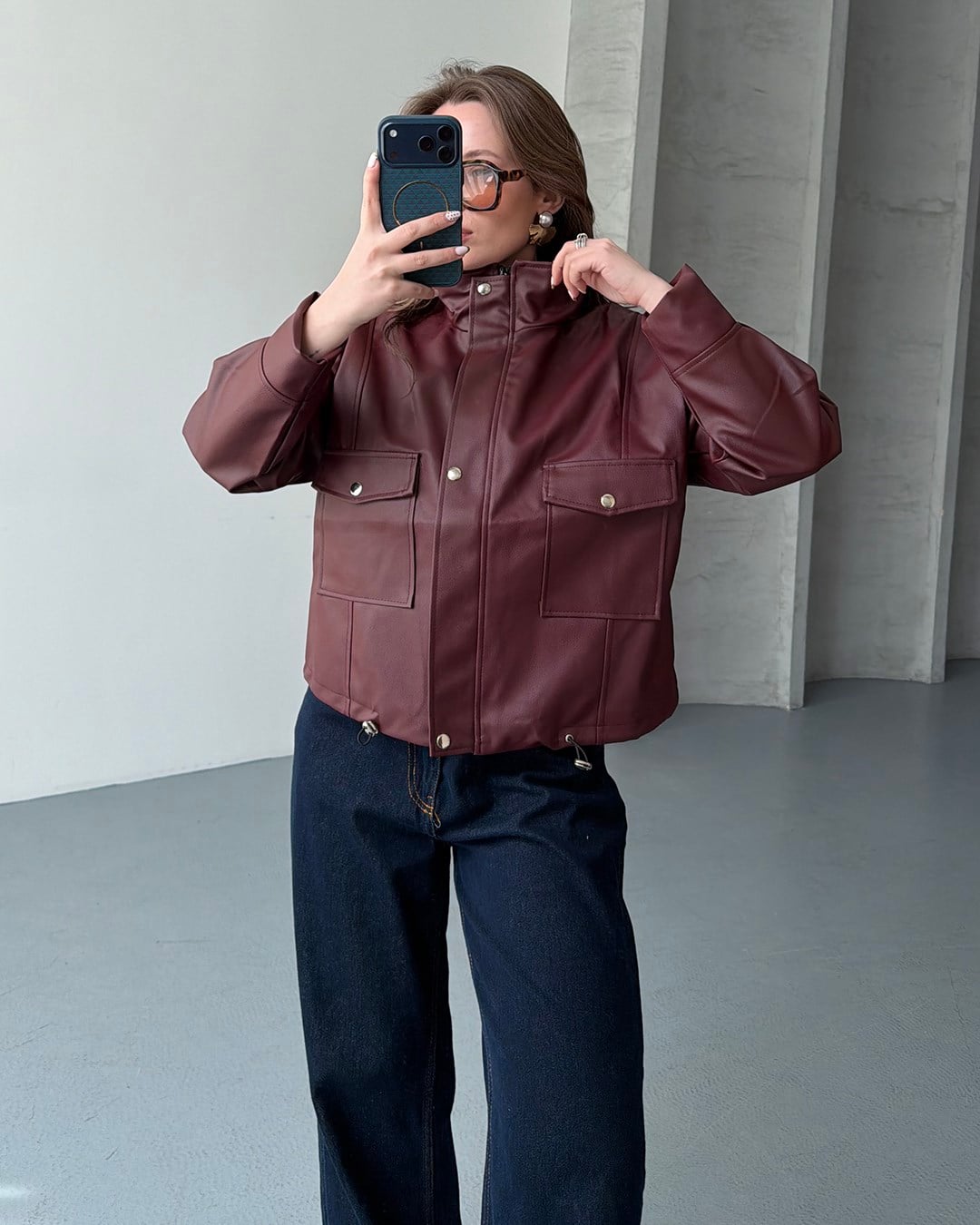 Spx Bordo Deri Ceket