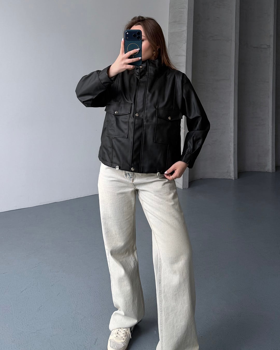 Spx Siyah Deri Ceket